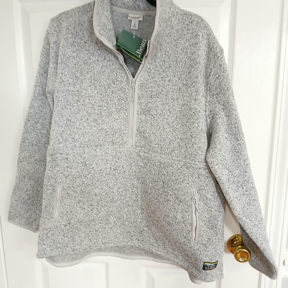 LL Bean Women's Fleece Pullover Sweater XL NWT Cozy Outdoor Warm Quarter Zip - Picture 3 of 8